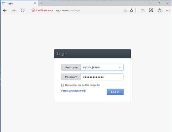 Login to OroCRM