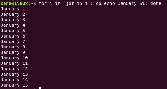 Making productive use of the jot command